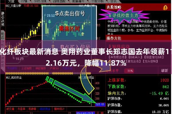 化纤板块最新消息 奥翔药业董事长郑志国去年领薪112.16万元，降幅11.87%